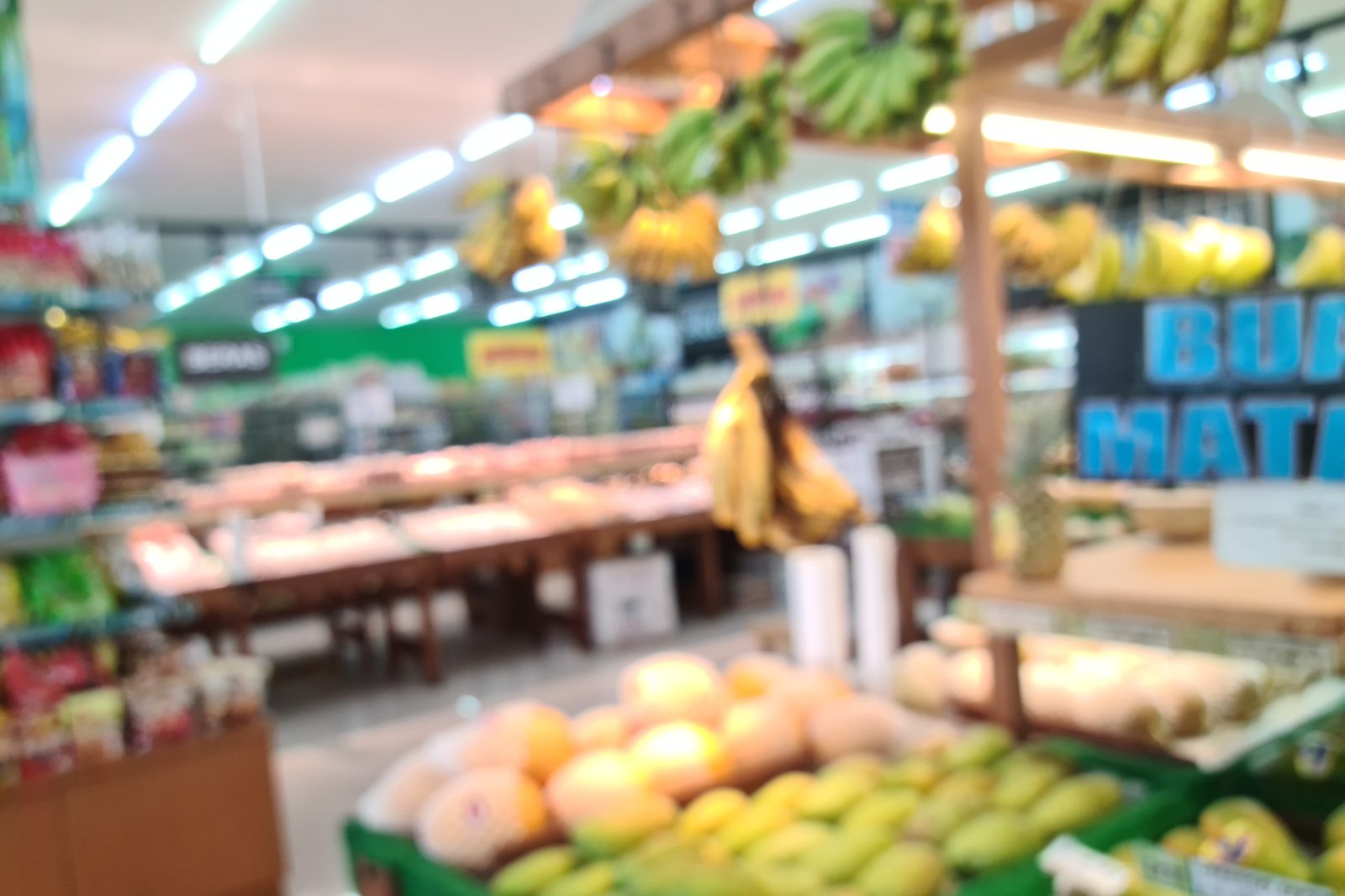 Supermarket fresh produce aisle